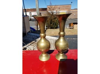 2 Brass Vases