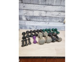 Total Of 74lbs Of Dumbbells