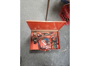 Metal Tool Case With Misc Tools