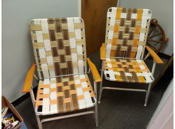 Pair Of Vintage Folding Outdoor Chairs