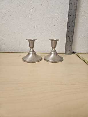 2 Preismer Pewter Candle Holders