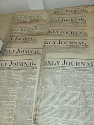 Lot Of 18 Lewiston Weekly Journals From 1882-1884