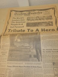 Boston Traveler Newspaper Special Edition - Farewell To Kennedy, Nov 25, 1963