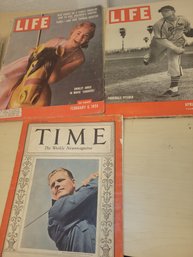 3 Vintage Magazines - Time And Life