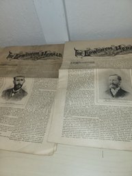 Lot Of Antique Newspapers - 2 Epworth Herald, Chicago From 1893 And 29 Maine Farmers From 1873-1876