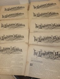 Antique Lot Of 38 Newspapers - Epworth Herald From 1891 And 1892