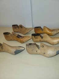 Lot Of 6 Wooden Shoe Molds