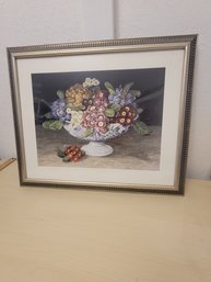 Floral Print By Galley On Silver Frame