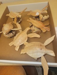 Lot Of Wooden Turtles