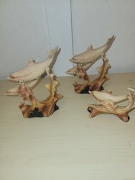 3 Wooden Dolphins