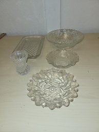 Set Of 5 Glass/crystal Dishes