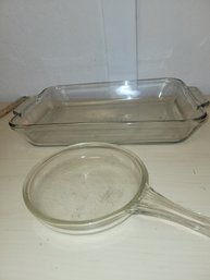 5 Quart Anchor Baking Dish And Rangetek Glass Skillet