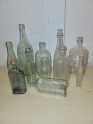 Lot Of 11 Glass Bottles