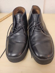 RJ Colt Black Leather Ankle Shoe