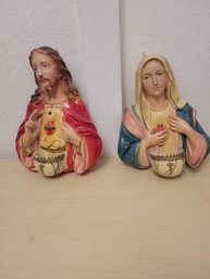 Pair Of Holy Water Statues