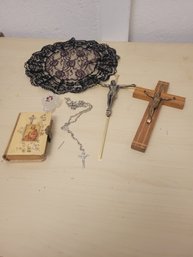 Religious Lot Including Cross, Rosary, Crucifix