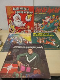 Lot Of 5 Christmas Albums/records/vinyl