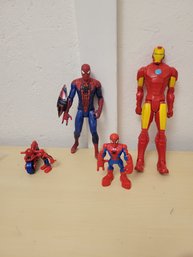 Lot Of 5 Spiderman Figures