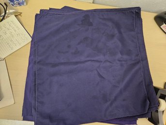 25 Royal Purple Glossy Satin Fabric Napkins Used For Wedding, Baby, Or Parties, Etc. 20'-18' X 20'-'19' Each
