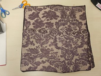 20 Floral Glossy Satin Fabric Napkins Used For Wedding, Baby, Or Parties, Etc. 17.5' X 17' Each