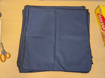 25 Cool Blue Matte Fabric Napkins Used For Wedding, Baby, Or Parties, Etc. 17.5' X 17' Each