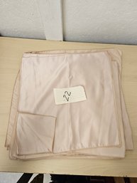 22 Tan-pink Glossy Satin Fabric Napkins Used For Wedding, Baby, Or Parties. 16' X 17' Each