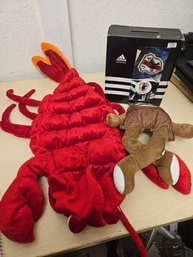 Kid Lot Consists Of 1 Lobster Costume, A Poop Stuffed Animal, And JFA Adidas Soccer Clothing