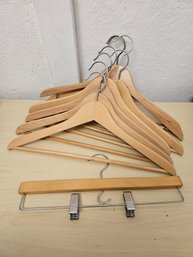 Lot Of Wooden Hangers