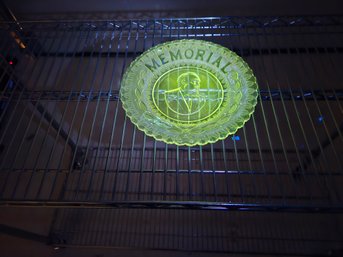 Uranium Memorial Plate With Indentation On The Bottom