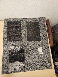 4 Pieces Of BlackWhite Fabric