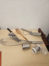 Lot Of Kitchen Tools Whisk, And More