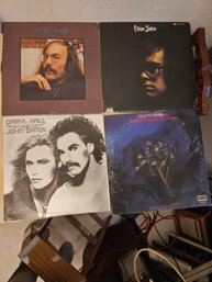 4 Vinyl Records - Elton John, Moody Blues, Daryl Hall And John Oates, David Buskin