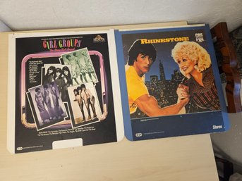2 Rare CED (Capacitance Electronic Disc)  Movie Disks - Girl Groups And Rhinestone