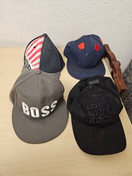 4 Plastic Snap Hats
