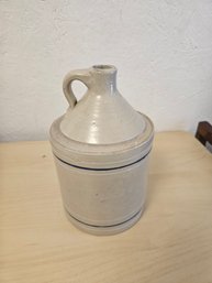 Vintage Striped Stoneware Jar