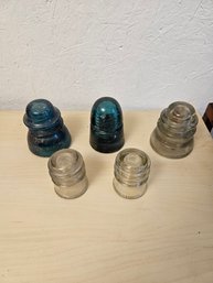 5 Multi-Color Glass Insulators