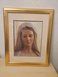 Framed Picture Of The Head Of Mary