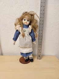Blue And White Doll And Bows