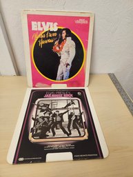 2 Rare Elvis Presley CED (Capacitance Electronic Disc) Movie Disks - Jailhouse Rock And Aloha From Hawaii