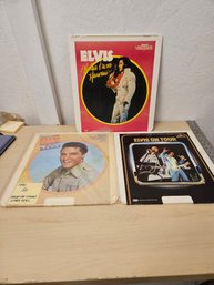 3 Rare Elvis Presley CED (Capacitance Electronic Disc) Movie Disks -aloha From Hawaii, GI Blues, Elvis On Tour
