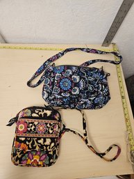 2 Blue And Black Floral Vera Bradley Bags