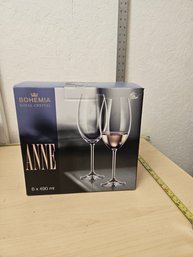 6 Bohemeia Anne Royal Crystal Wine Glass
