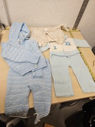 4 Child Clothing - 1 Sweater, 1 Scottie Jacket, 1 Onesie 0-6m, 1 Pants