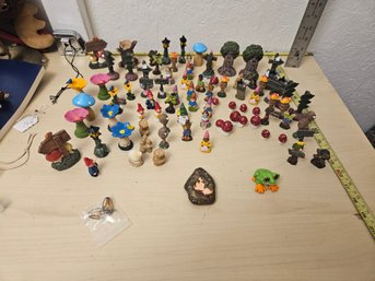 Lot Of Many Toys Of Gnomes And Their Village