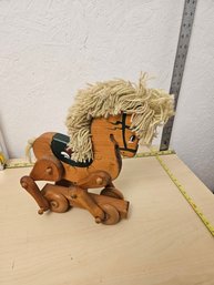 1 Wooden Rolling Horse