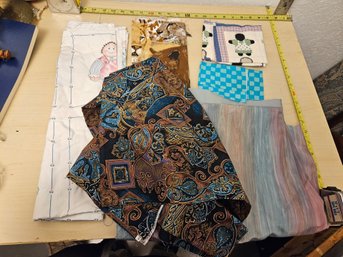 Lot Of Fabrics Some Cut And Some Big And Some Small