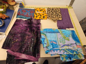 Lot Of Fabrics Some Cut And Some Big And Some Small