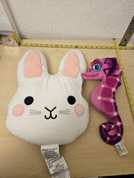 2 Stuffed Animals - 1 Seahorse, 1 Kohls Rabbit