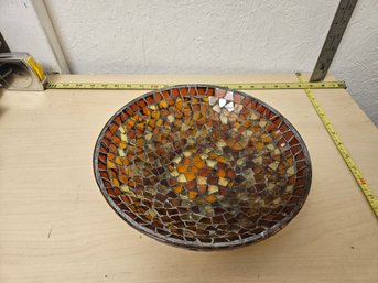Great Decorative Bowl Made Of Many Pieces Of Glass