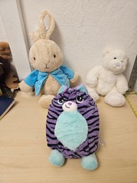 3 Stuffed Animals - 1 Misfittens, 1 Build A Bear, 1 1 The World Of Beatrix Potter Petter Rabbit